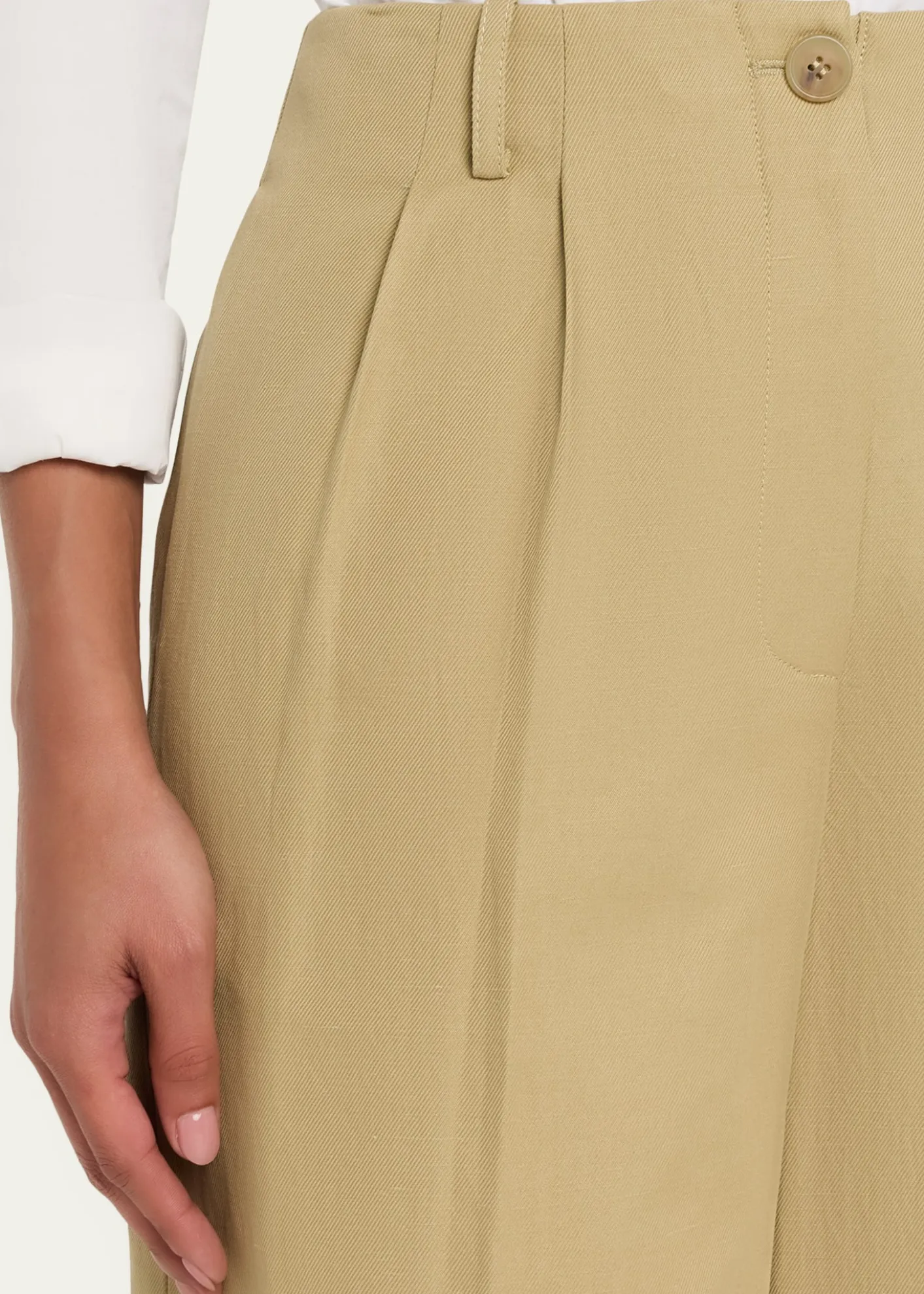 TWPDelilah Wide-Leg Twill Pants