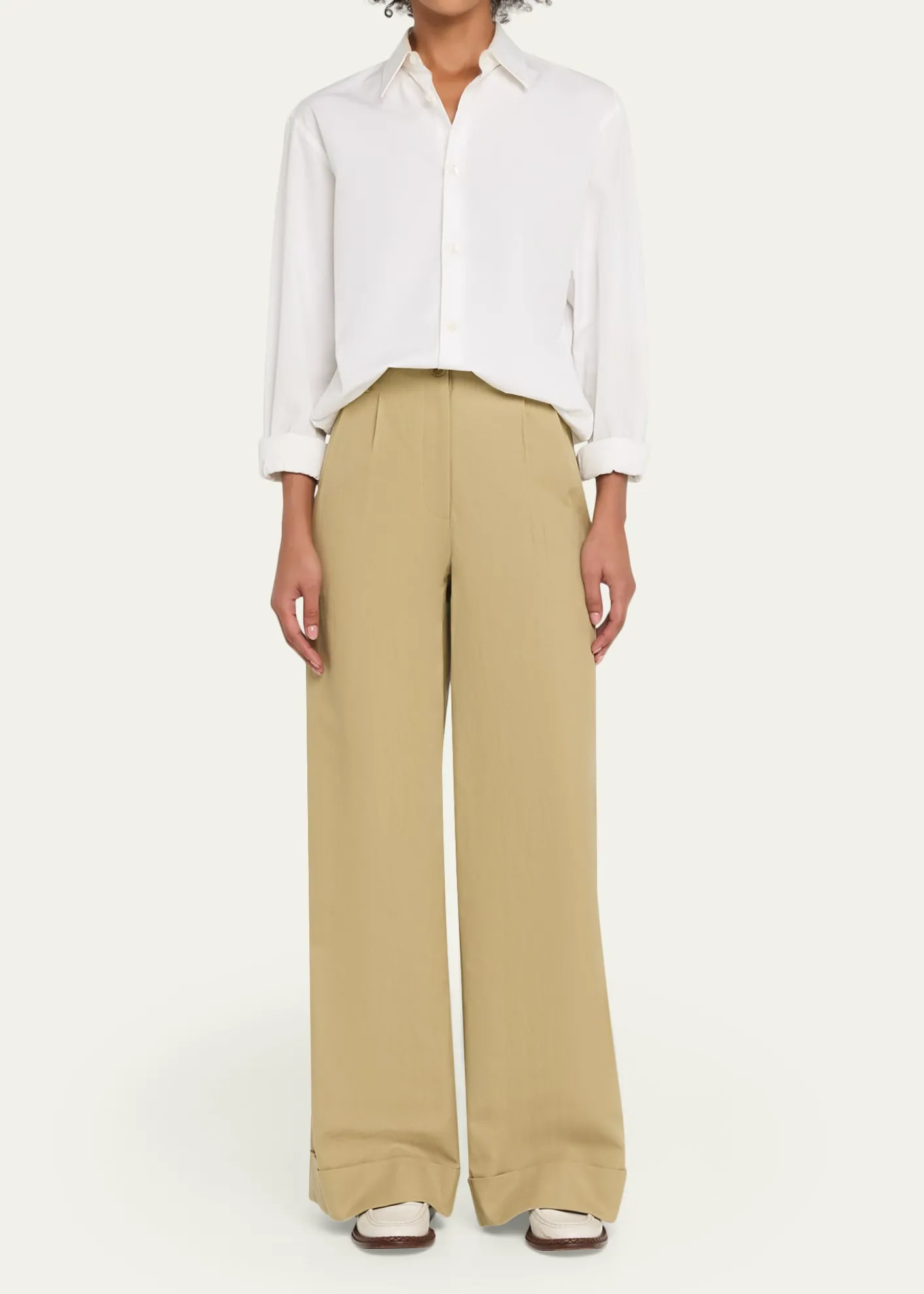 TWPDelilah Wide-Leg Twill Pants