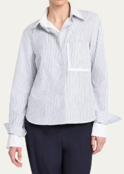 TWPDouble Layer Boyfriend Shirt
