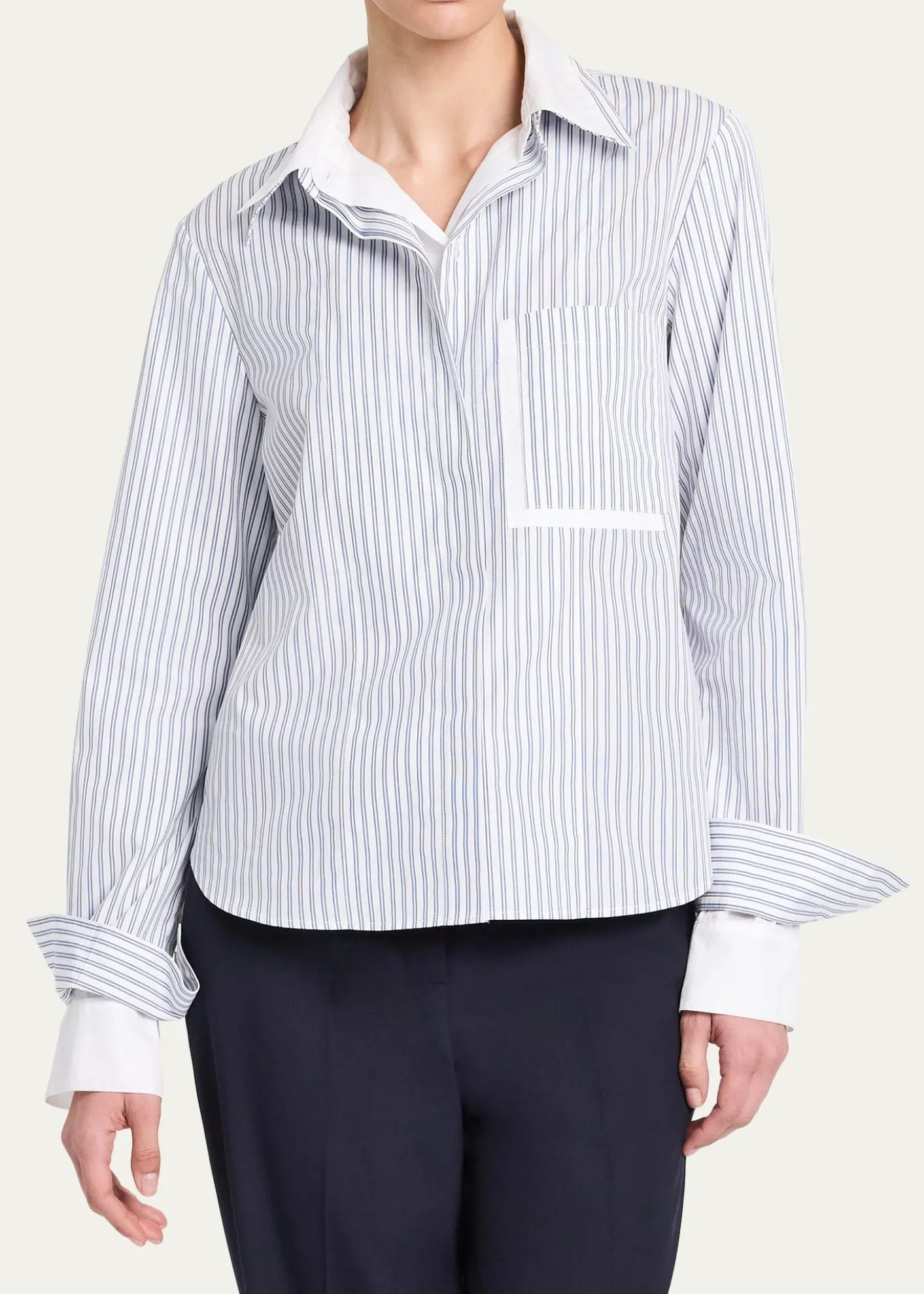 TWPDouble Layer Boyfriend Shirt