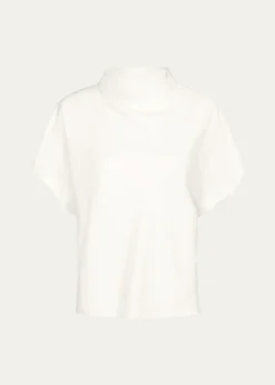 TWPDraped Mock-Neck Tee