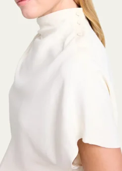 TWPDraped Mock-Neck Tee