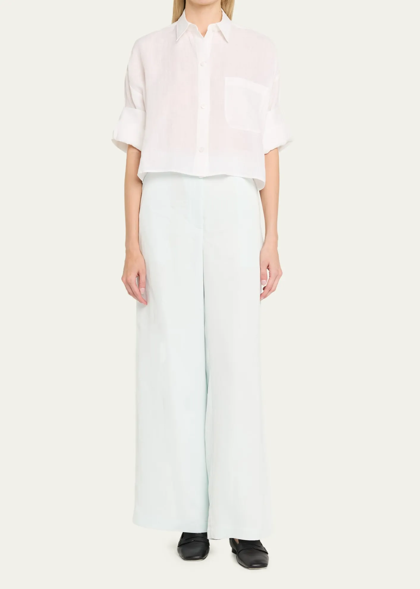 TWPDylan Pants in Coated Viscose Linen