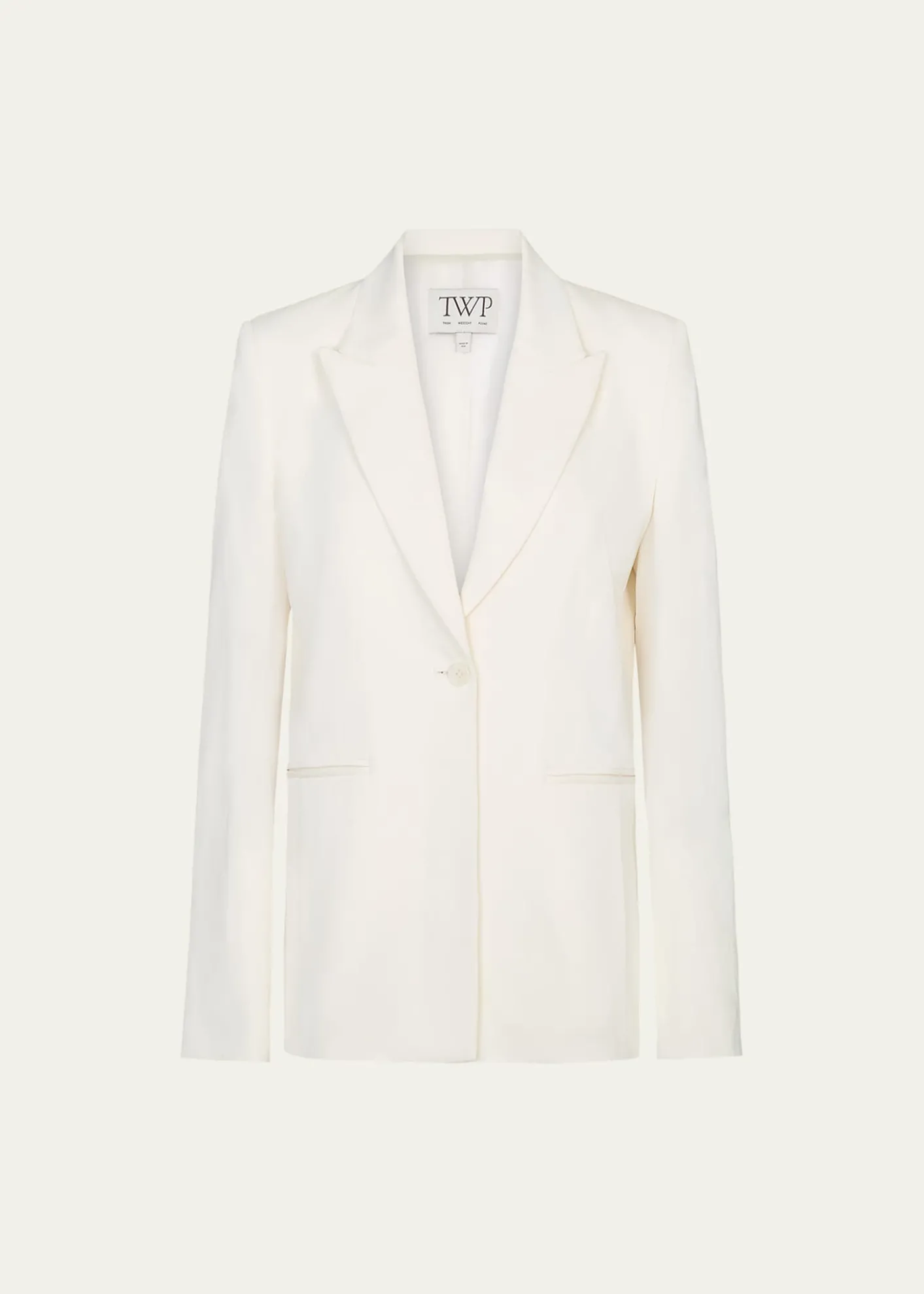 TWPHer Fit Blazer in Coated Viscose Linen