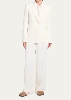 TWPHer Fit Blazer in Coated Viscose Linen