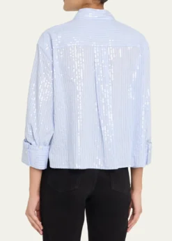 TWPJ.D. Sequined Striped Shirt