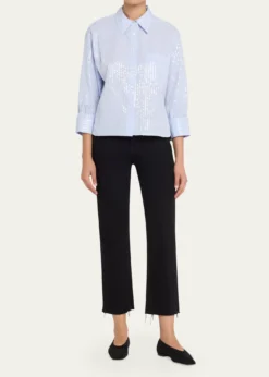 TWPJ.D. Sequined Striped Shirt