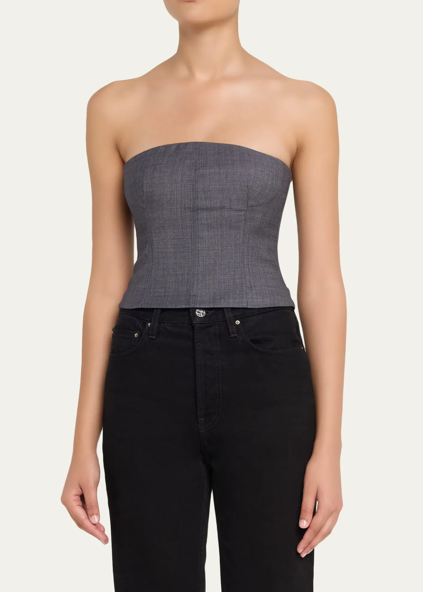 TWPJillian Lightweight Viscose-Wool Bustier
