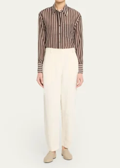 TWPJoey Striped Cotton-Silk Shirt