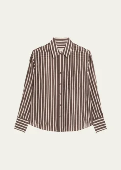 TWPJoey Striped Cotton-Silk Shirt