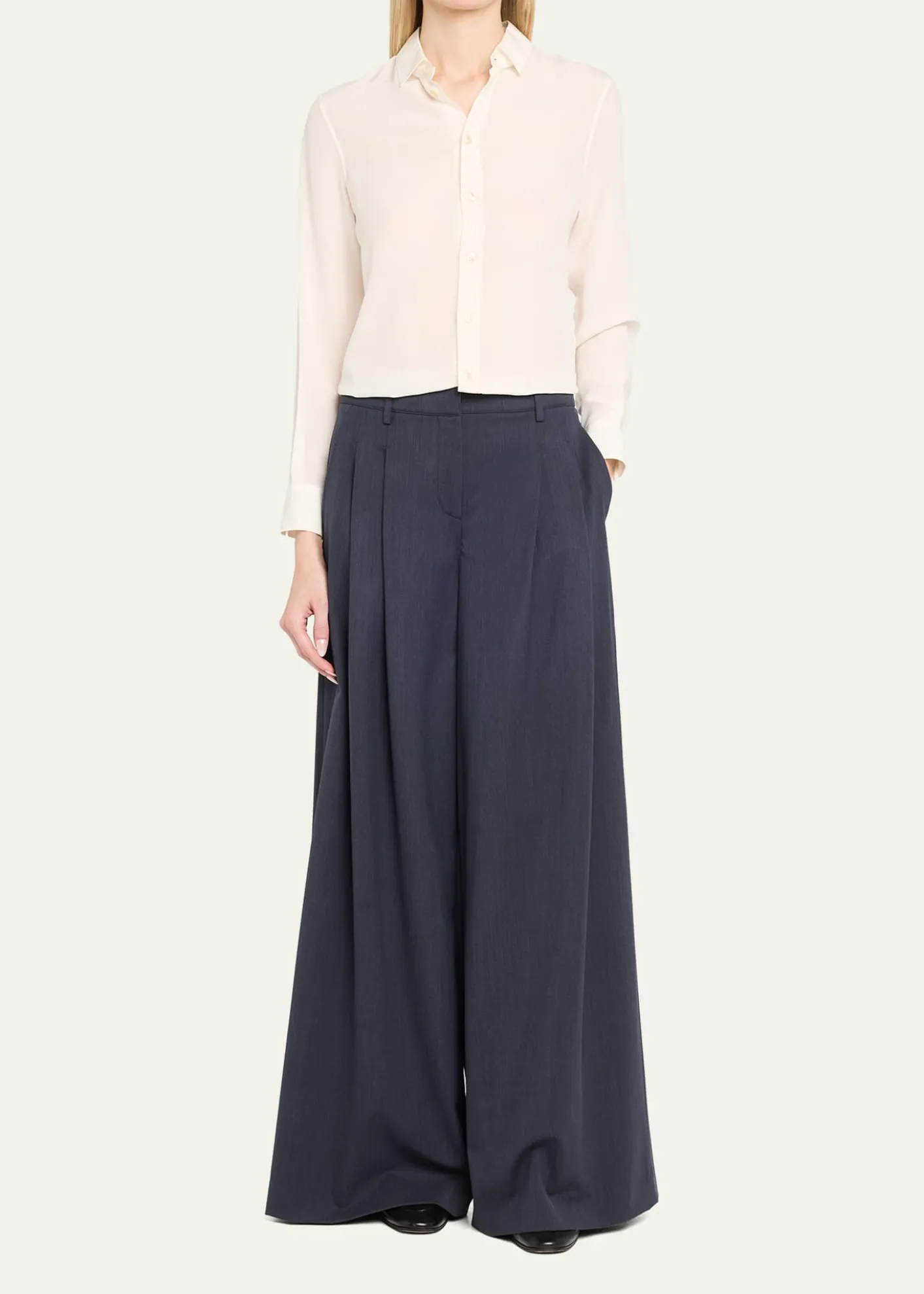 TWPNew Didi Wool-Blend Wide-Leg Pants