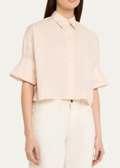 TWPNext Ex Cropped Shirt in Superfine Cotton