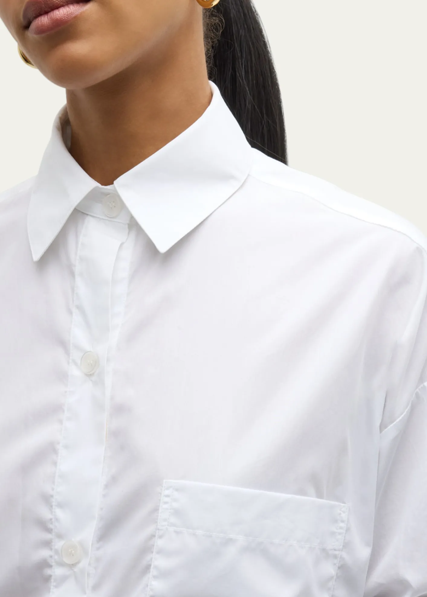 TWPNext Ex Cropped Shirt in Superfine Cotton