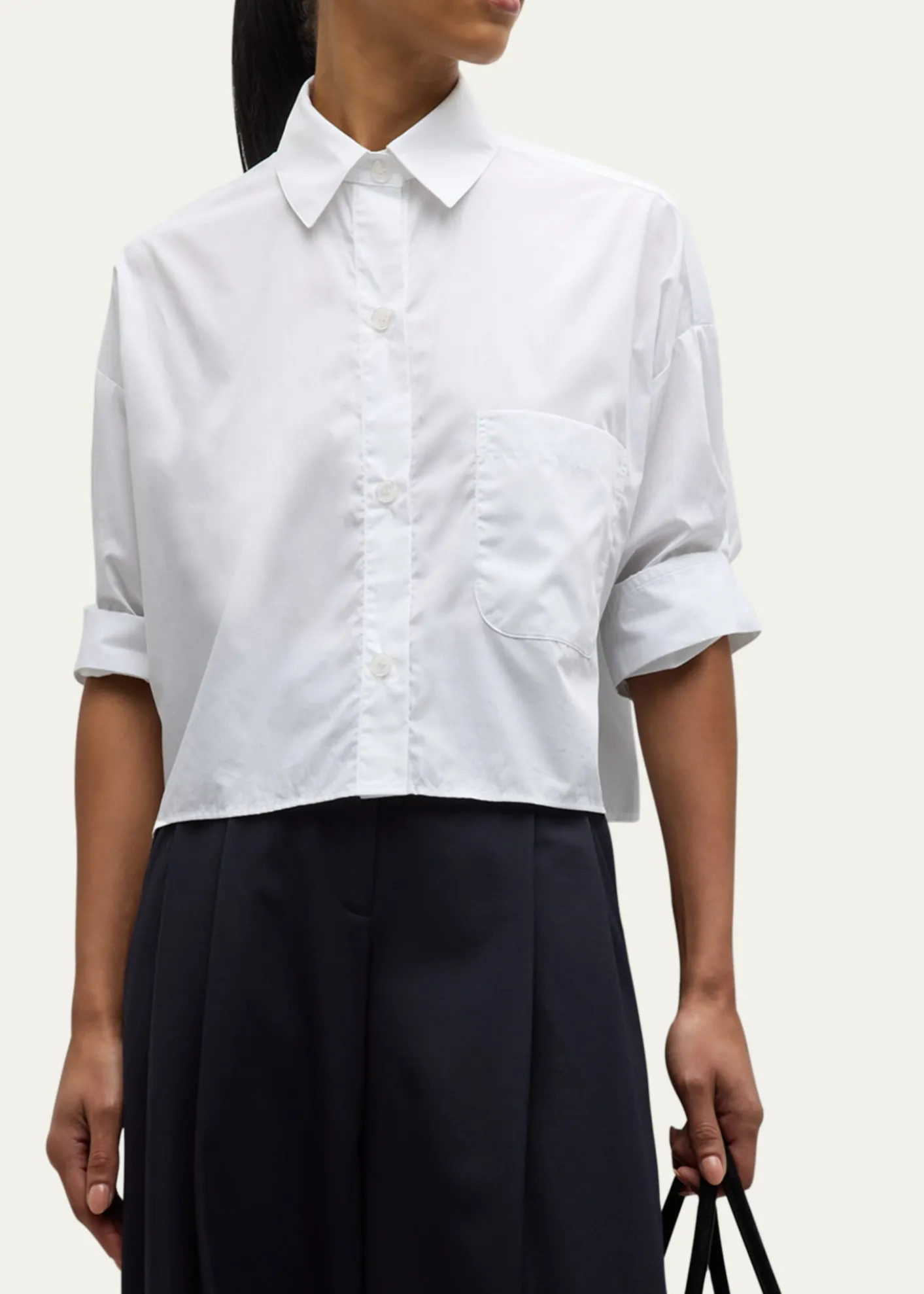 TWPNext Ex Cropped Shirt in Superfine Cotton