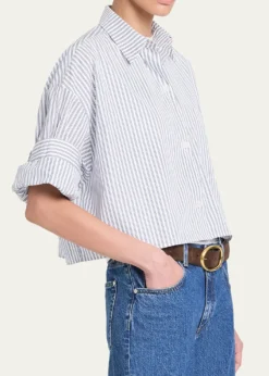 TWPNext Ex Striped Cropped Shirt