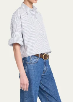 TWPNext Ex Striped Cropped Shirt