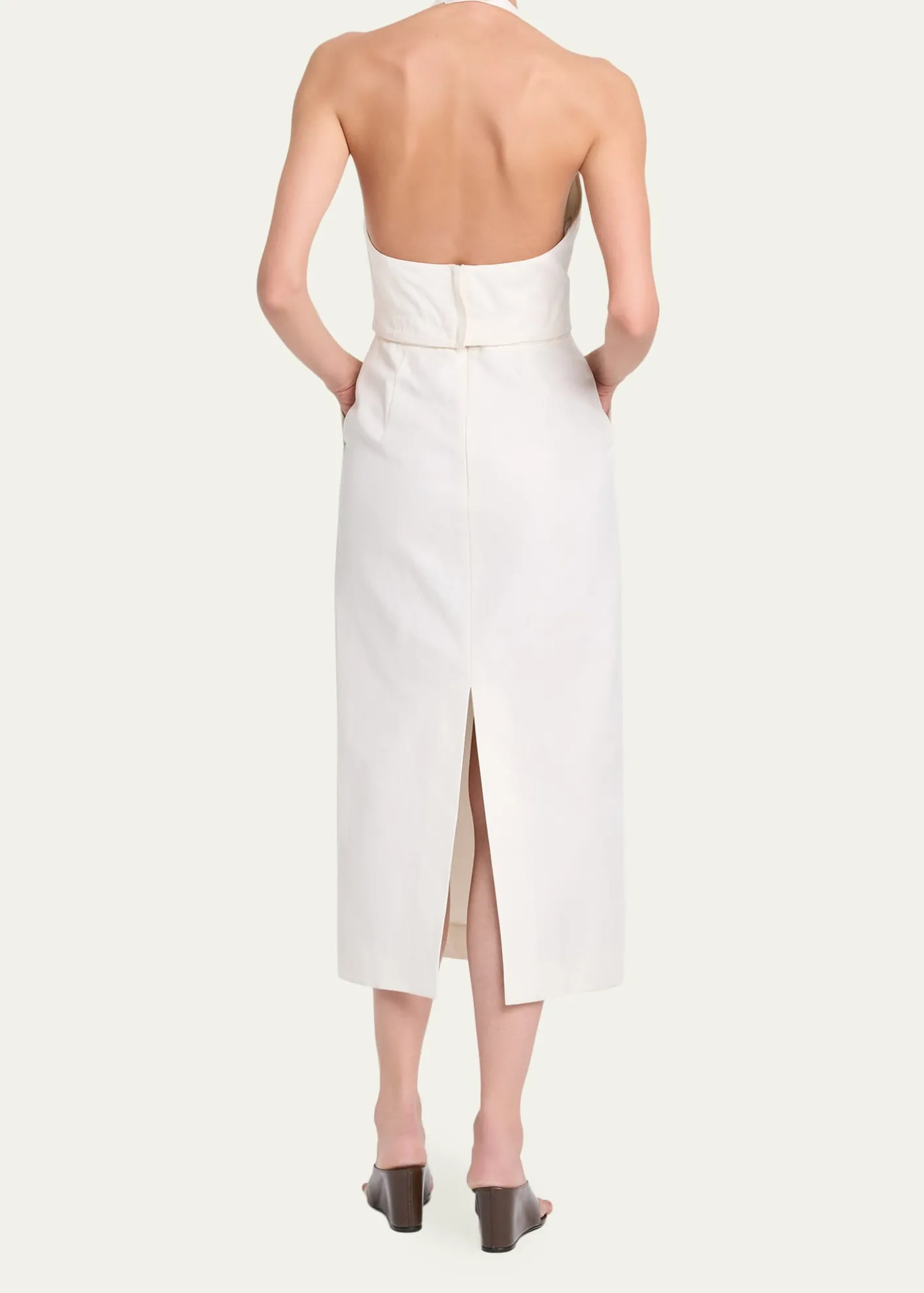 TWPOn Again Off Again Halter Midi Dress