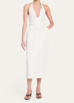 TWPOn Again Off Again Halter Midi Dress