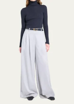 TWPRib-Knit Wool Turtleneck Sweater