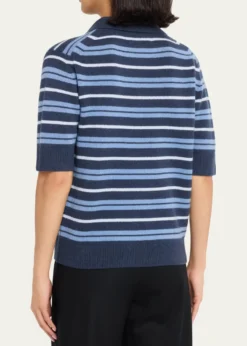 TWPSlightly Oversized Striped Cashmere Polo