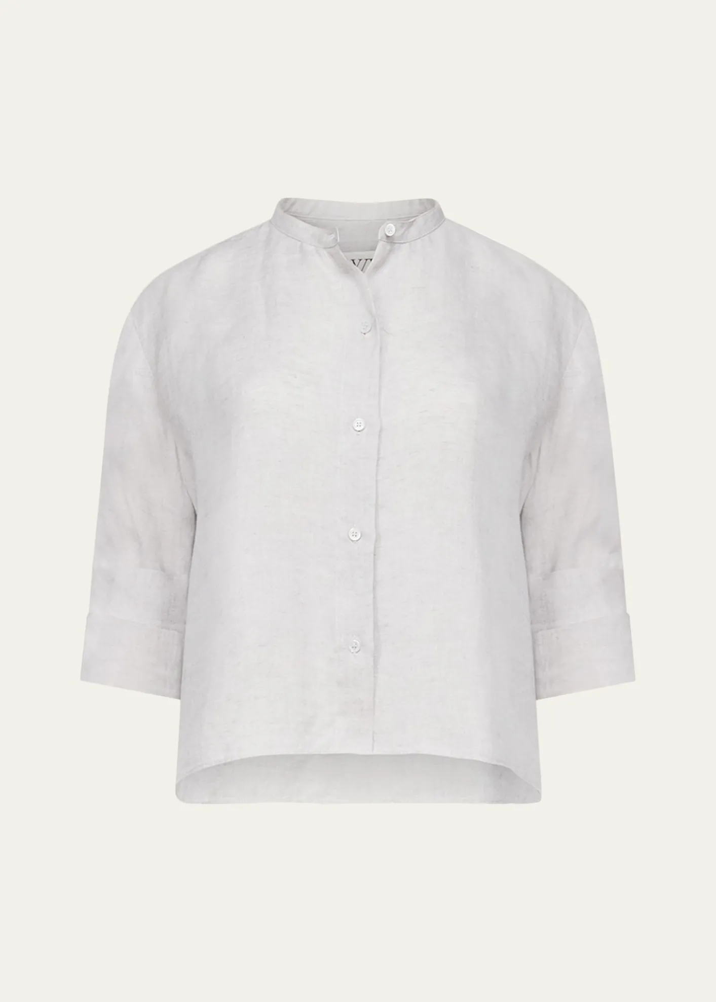 TWPStand Collar Cut Off Shirt