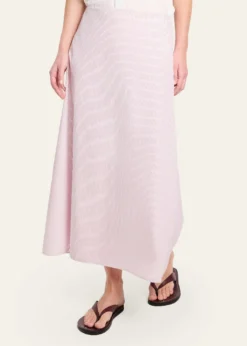 TWPStriped Cotton A-Line Skirt
