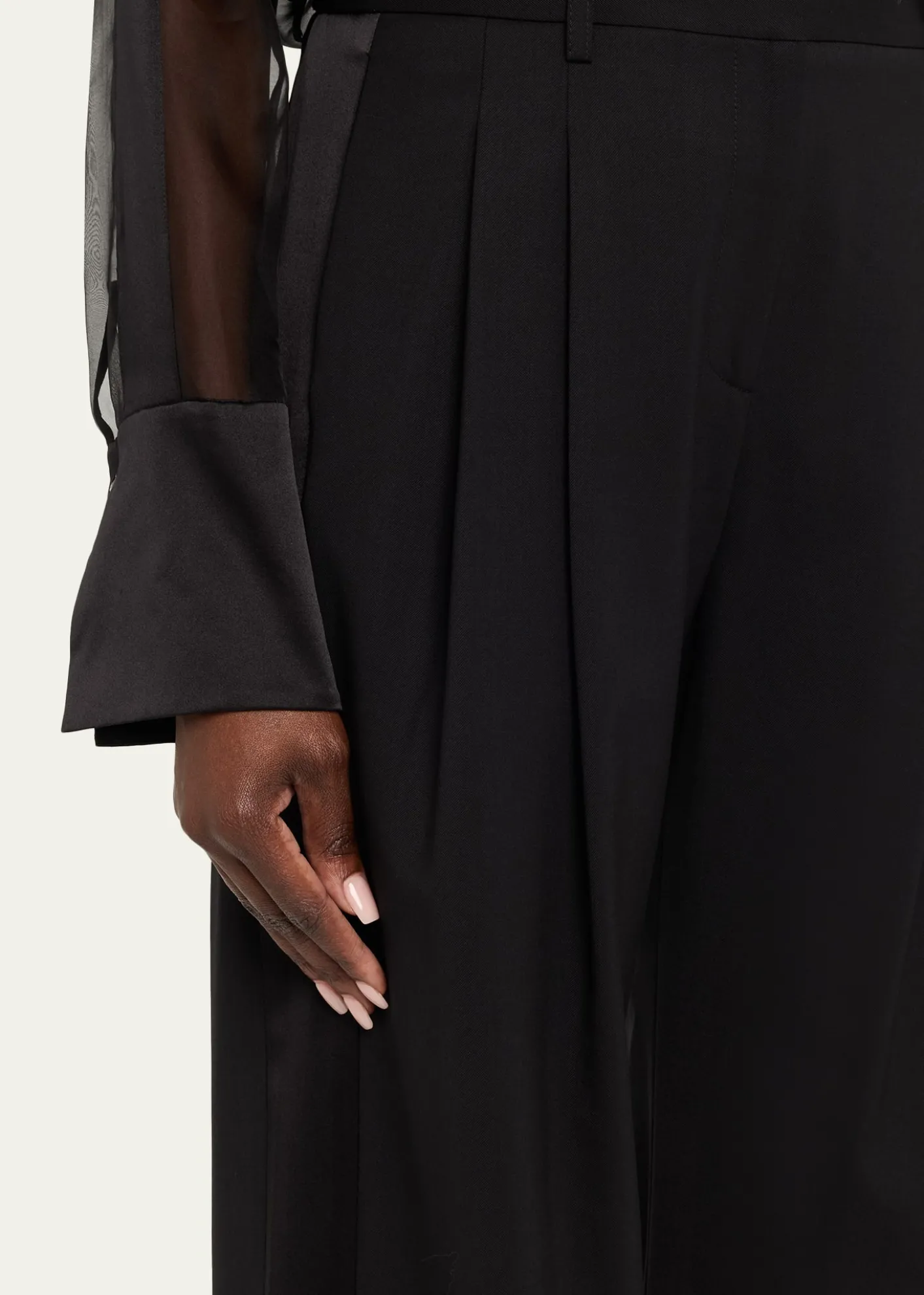 TWPSulli Pants with Tux Stripes in Stretch Wool Suiting
