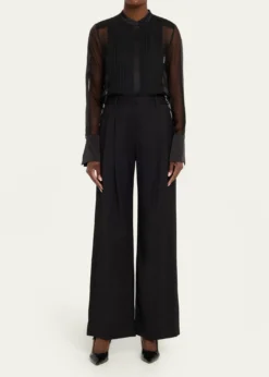 TWPSulli Pants with Tux Stripes in Stretch Wool Suiting
