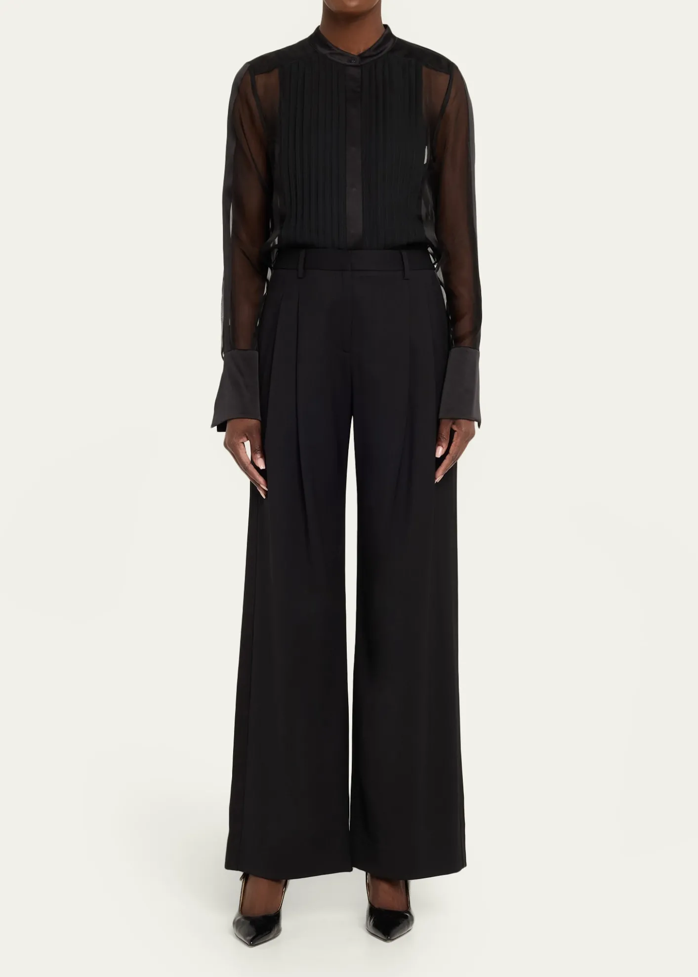 TWPSulli Pants with Tux Stripes in Stretch Wool Suiting