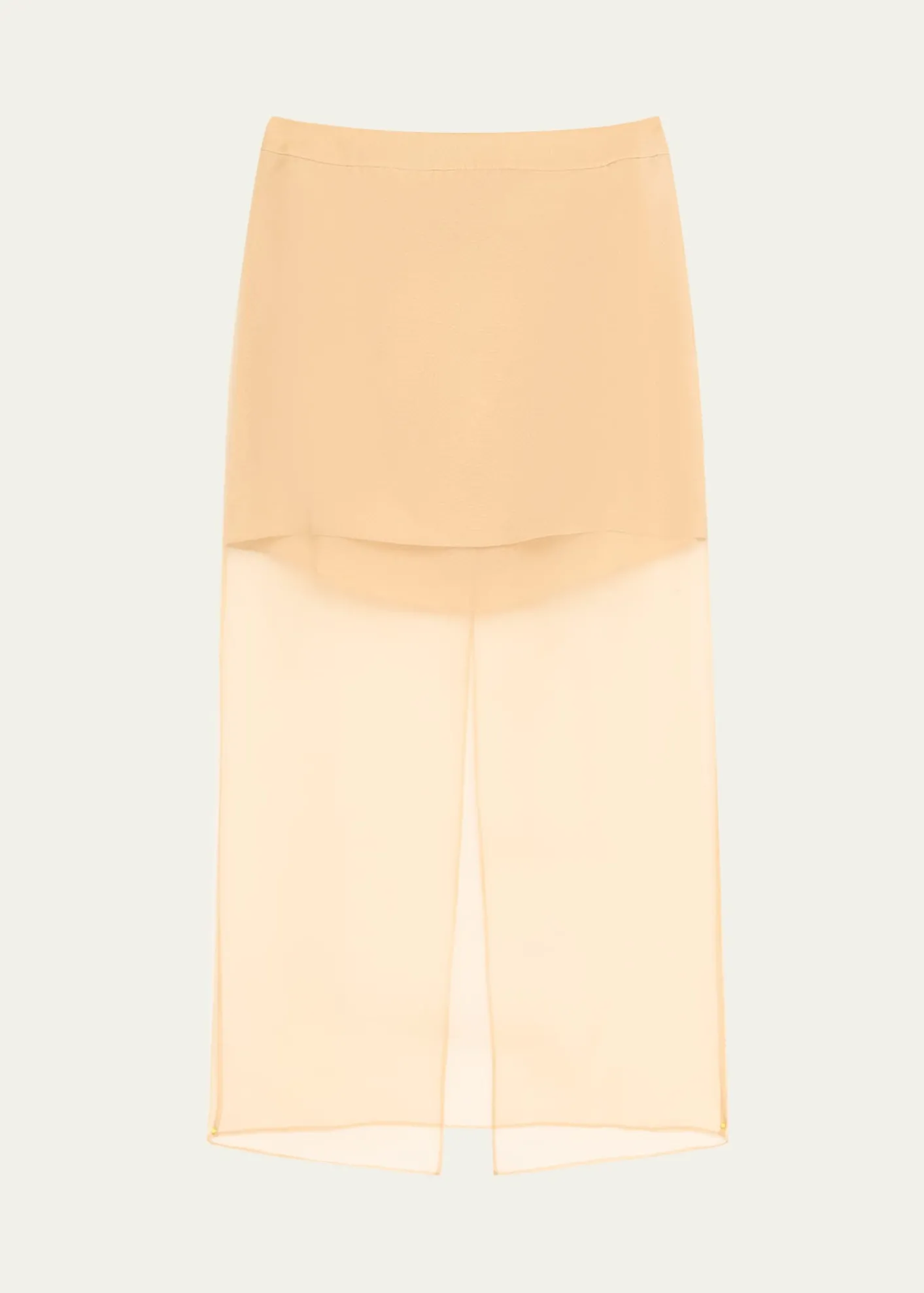 TWPSylkie Silk Organza Midi Skirt