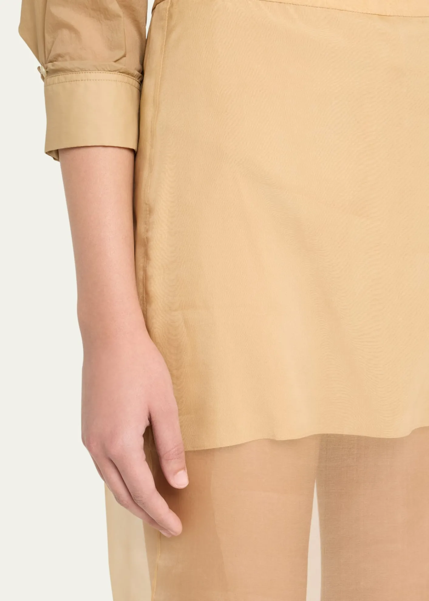 TWPSylkie Silk Organza Midi Skirt