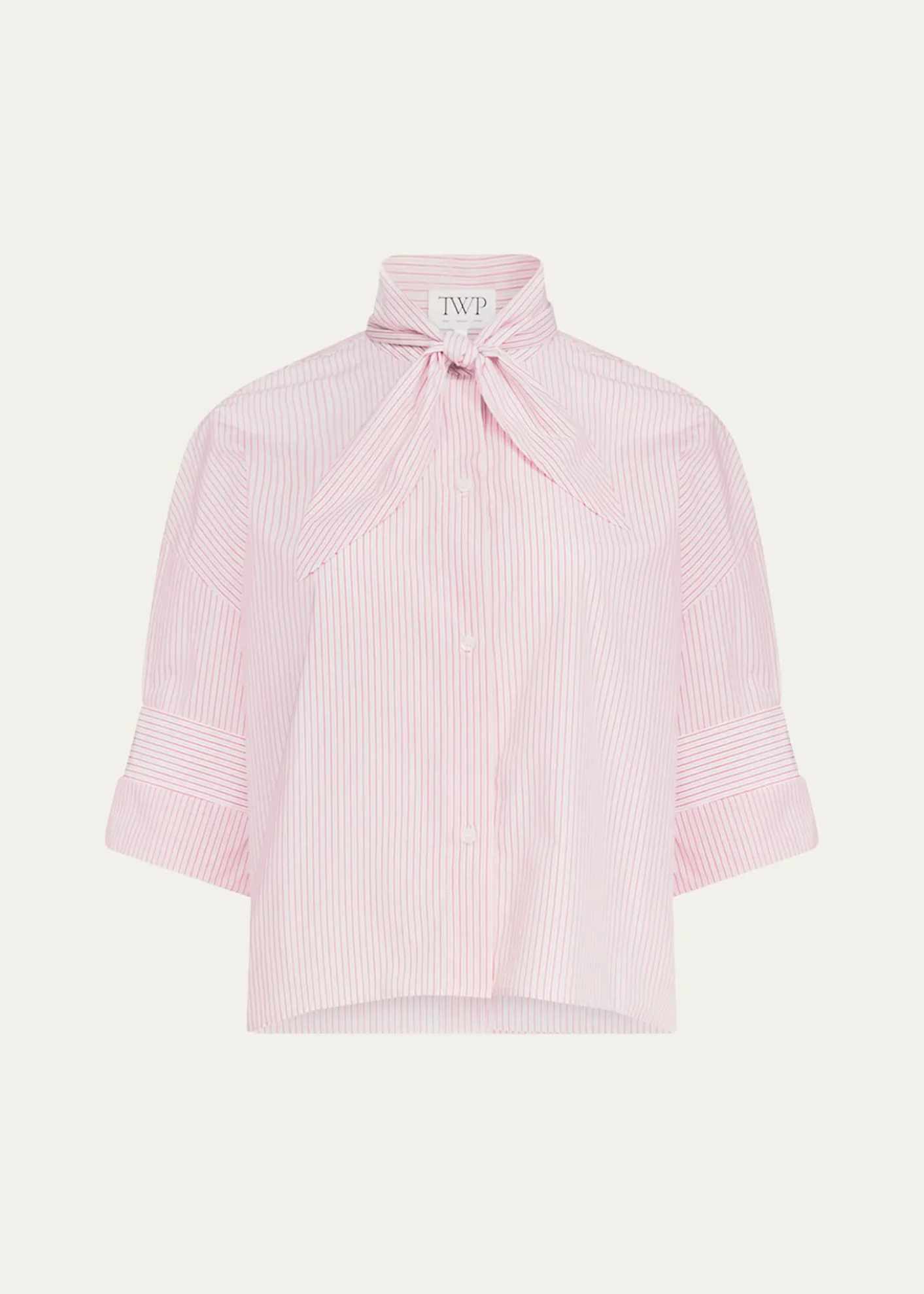 TWPTie One On Striped Button-Front Shirt
