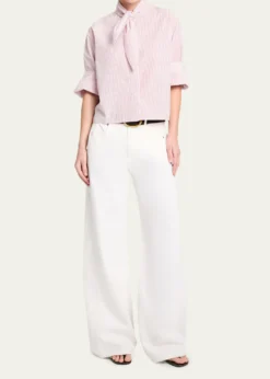 TWPTie One On Striped Button-Front Shirt