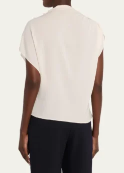 TWPWish You Would Draped Silk Georgette Blouse