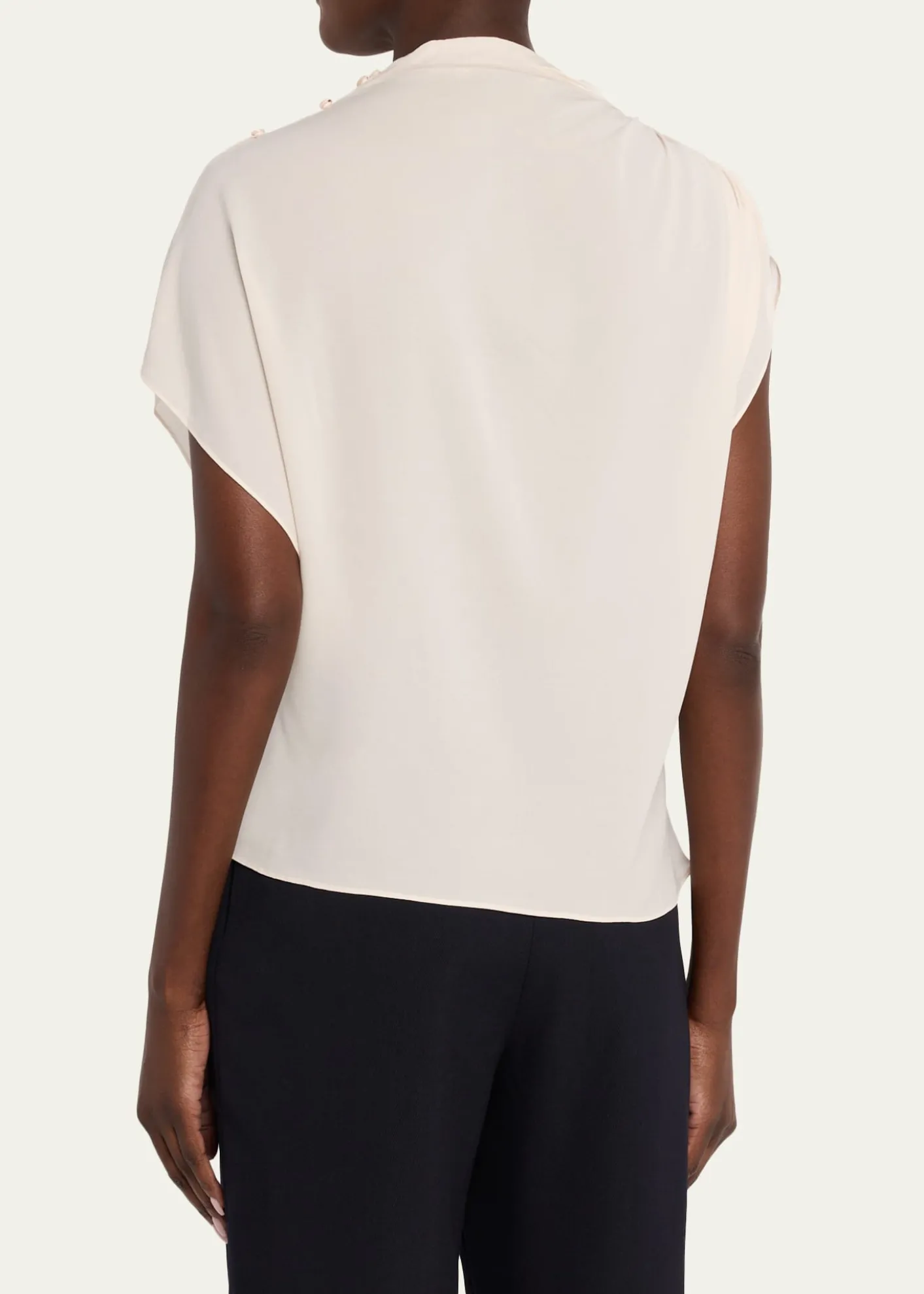 TWPWish You Would Draped Silk Georgette Blouse