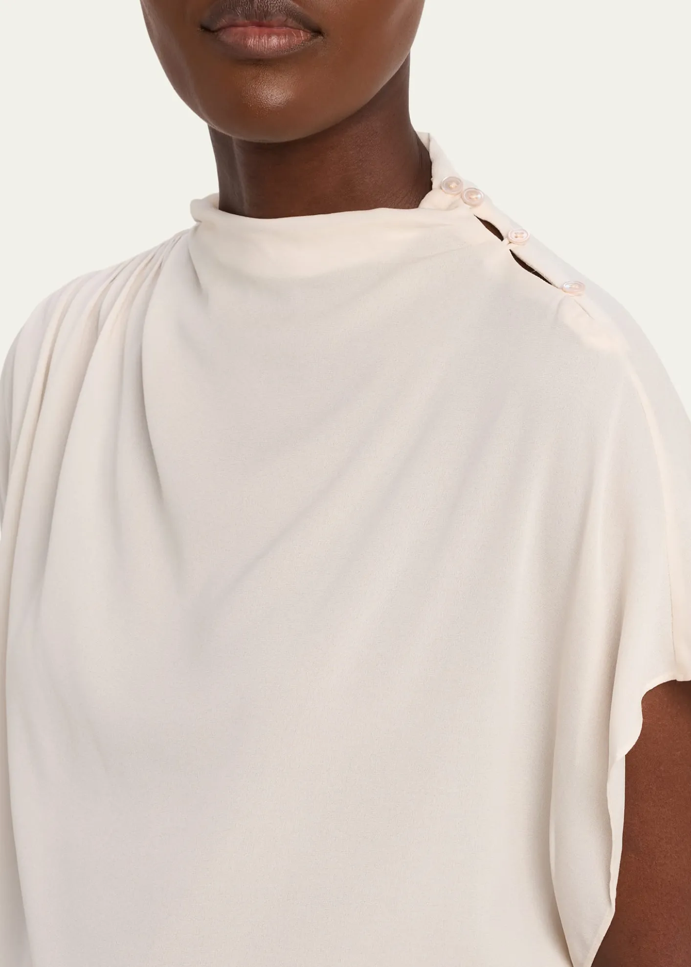 TWPWish You Would Draped Silk Georgette Blouse