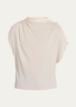 TWPWish You Would Draped Silk Georgette Blouse