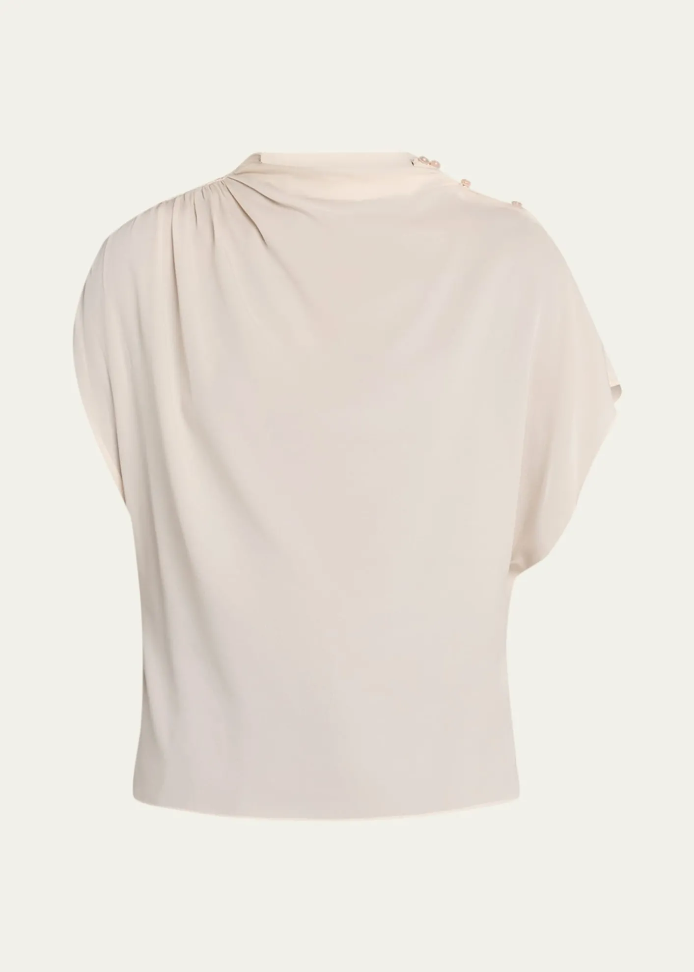 TWPWish You Would Draped Silk Georgette Blouse