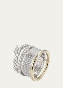 TYPE JEWELRYTypestack Mix Metal Diamond Ring