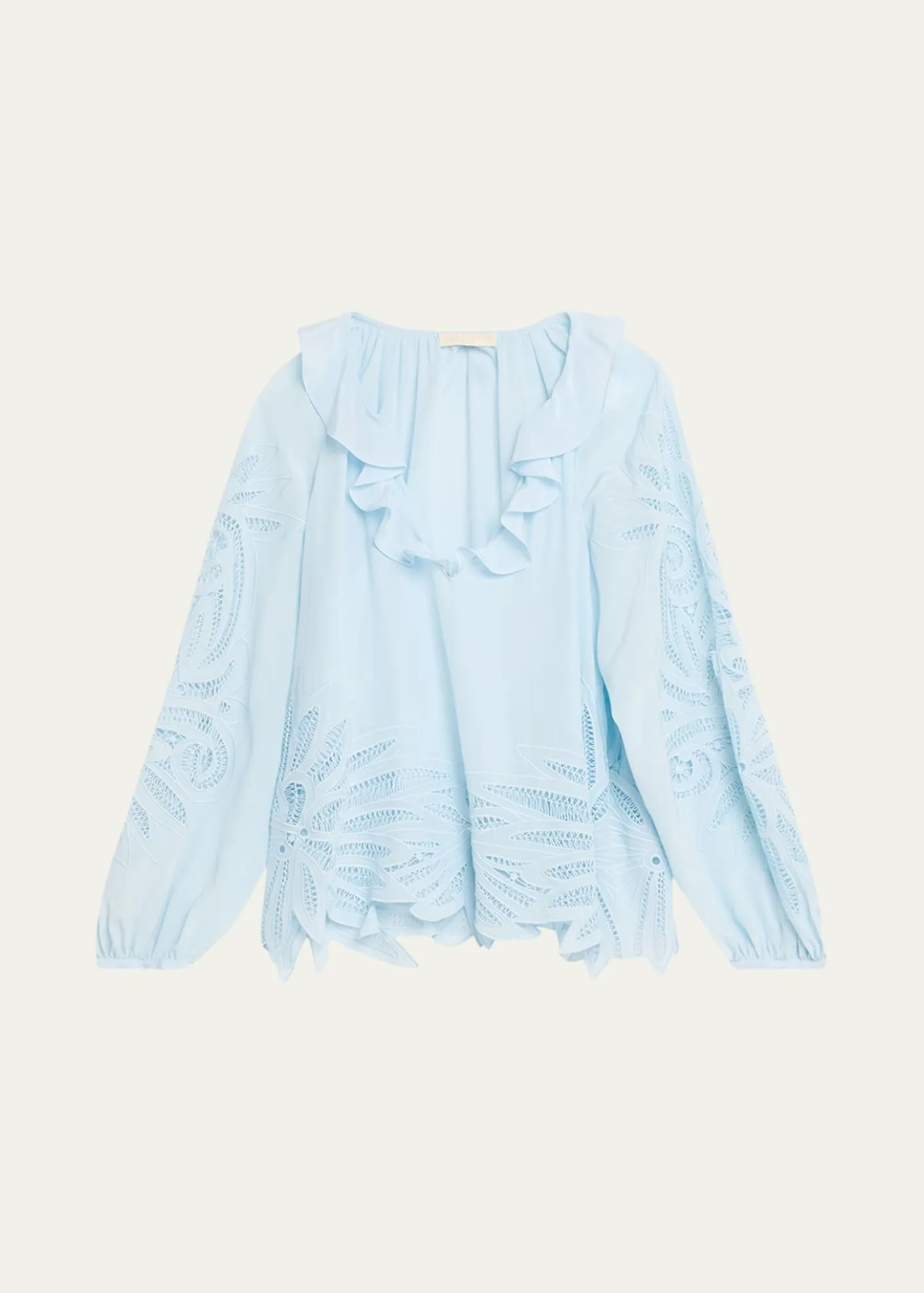 Ulla JohnsonAdonis Embroidered Silk Blouse