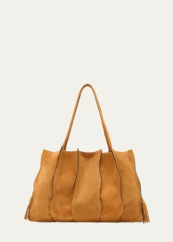 Ulla JohnsonAdria Large Wavy Suede Tote Bag