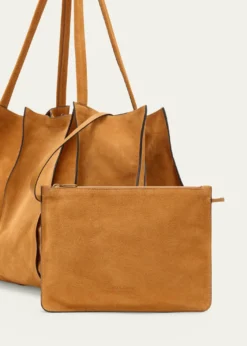 Ulla JohnsonAdria Large Wavy Suede Tote Bag