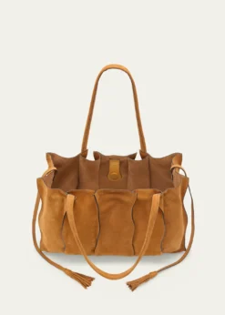 Ulla JohnsonAdria Large Wavy Suede Tote Bag