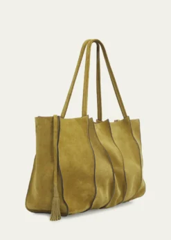 Ulla JohnsonAdria Large Wavy Suede Tote Bag