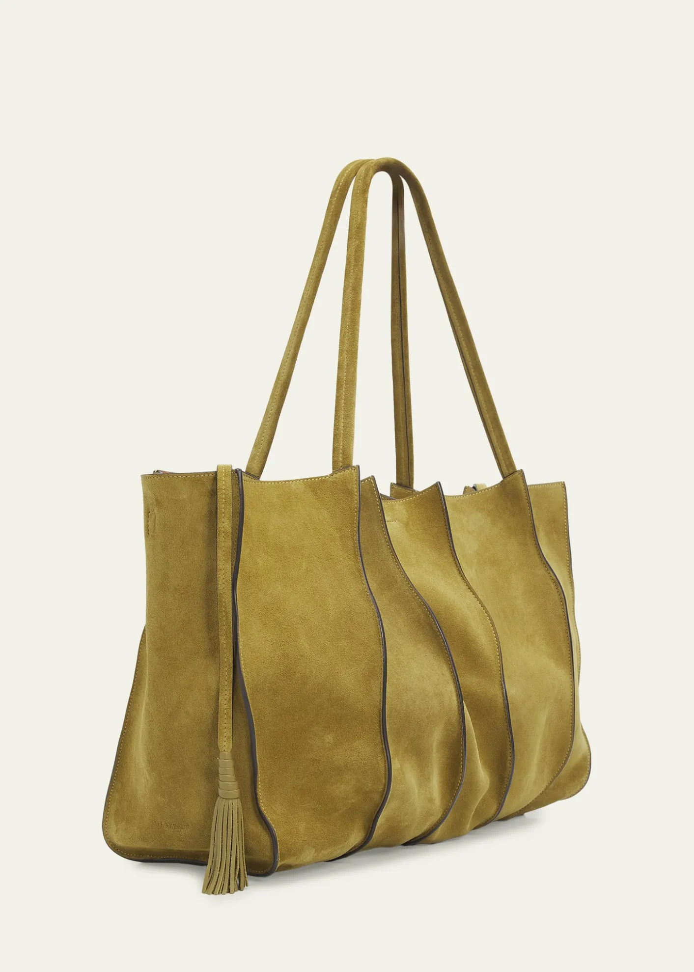 Ulla JohnsonAdria Large Wavy Suede Tote Bag
