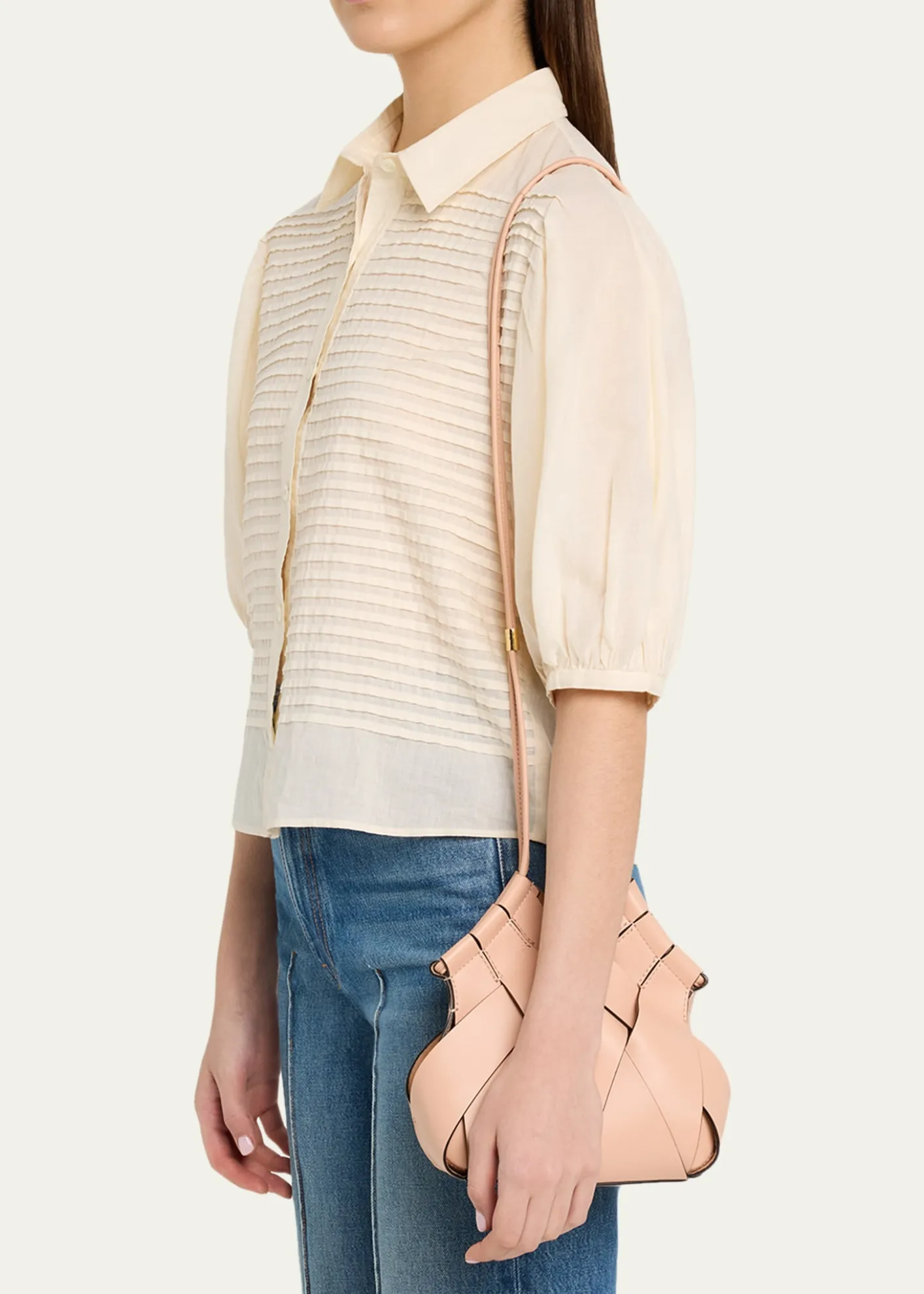 Ulla JohnsonCharlotte Woven Leather Crossbody Bag