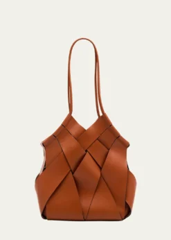 Ulla JohnsonCharlotte Woven Leather Shoulder Bag