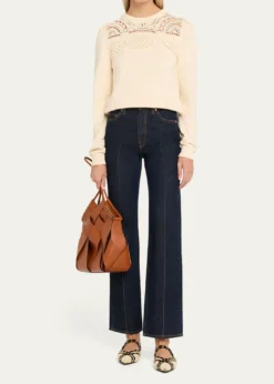 Ulla JohnsonCharlotte Woven Leather Shoulder Bag