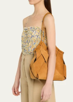 Ulla JohnsonCharlotte Woven Suede Shoulder Bag
