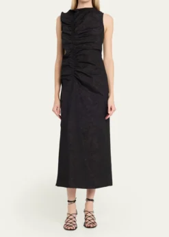 Ulla JohnsonDemetria Ruffled Taffeta Midi Dress